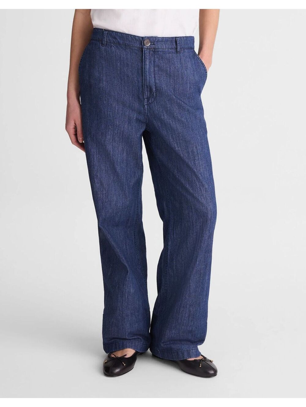 NWT Madewell The Tall Zoe Relaxed Straight Denim Pant - Size 10 Tall - MSRP $148